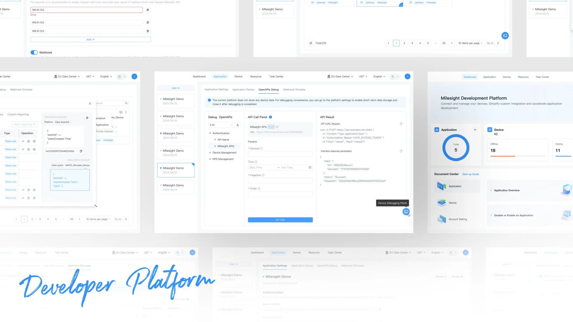 Developer Platform Web 端开发者工具界面展示